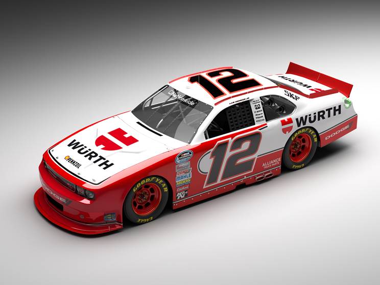 The number 12 car with Würth Sponsorship 