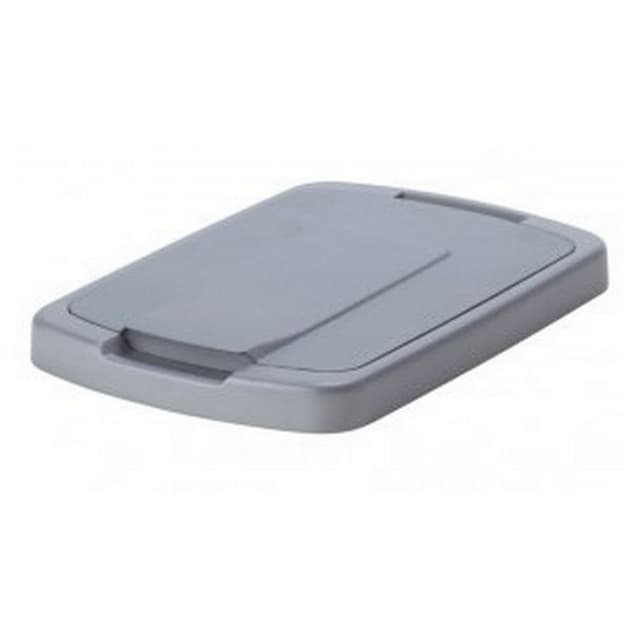 KV 35 quart Platinum Trash Can Lid, 14-1/2"W x 3/4"H x 9-7/16"D - QT35LB-PT