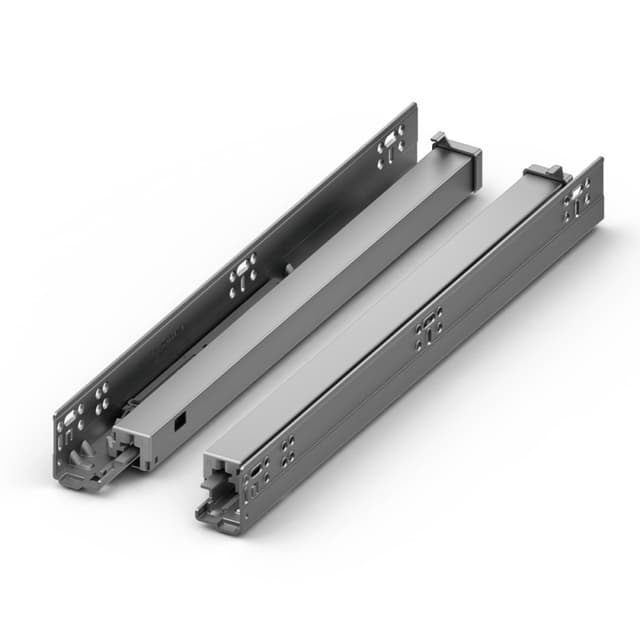 Knape and Vogt Samet 21" Soft-Close Full Extension Undermount Drawer Slides, Zinc - KVSUMB 904 21