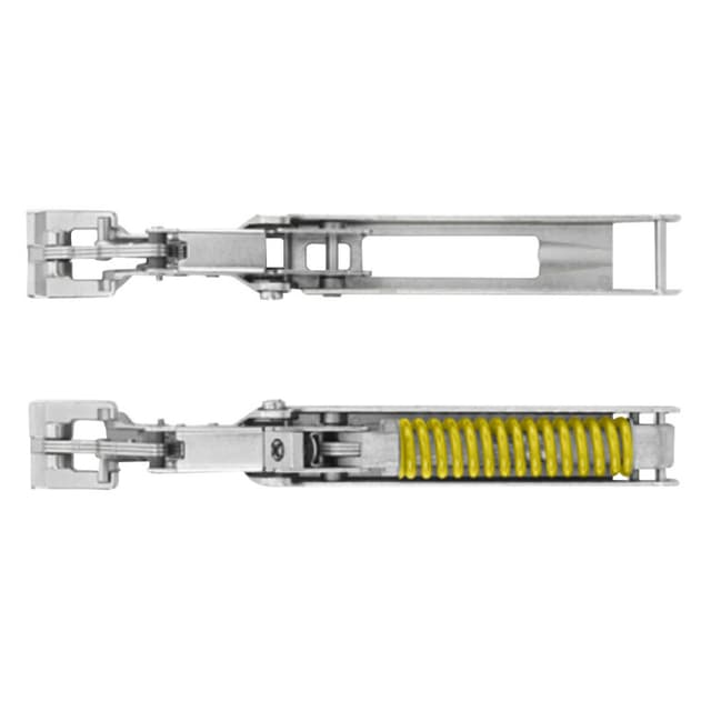 D" Wind Lift System with Push-to-Open, Yellow Spring/Free Swinging, 13 mm Cup Depth