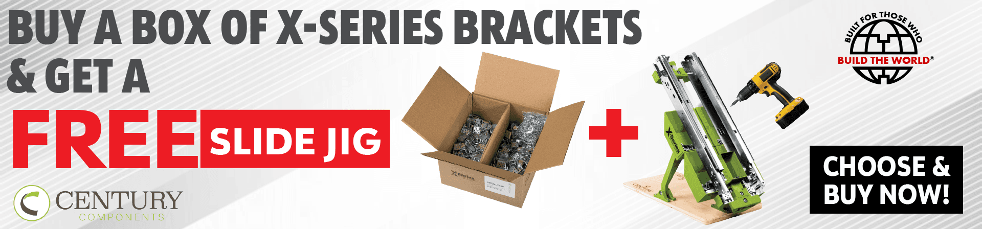 Free Slide Jig with X-Series Brackets Purchase